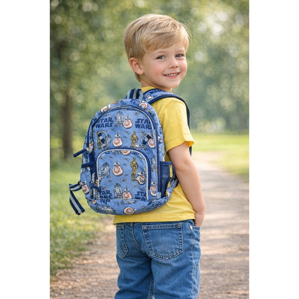 Star Wars‎ Kids Backpack R2D2 BB8 C3PO Blue School Bag Lightweight toddler